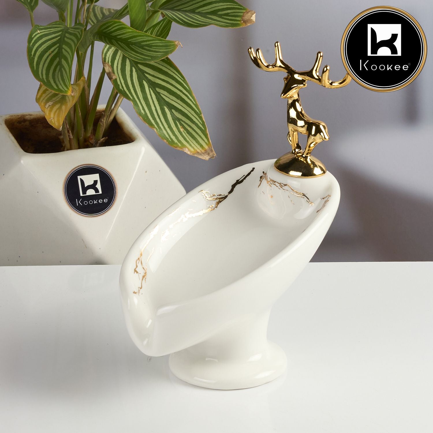 Kookee Soap Holders, White, ART12098