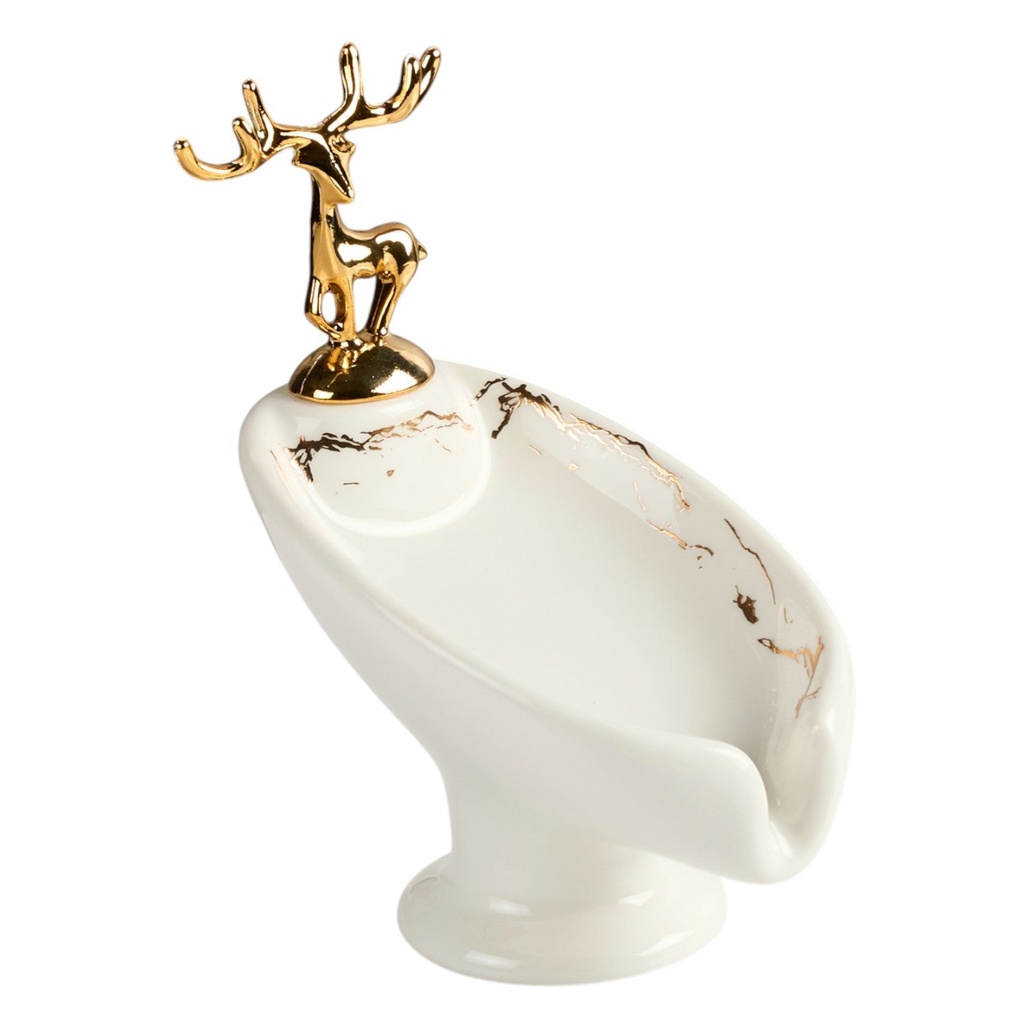 Ceramic Soap Holder Dish, Set of 1, White (Set of 1) (12098)