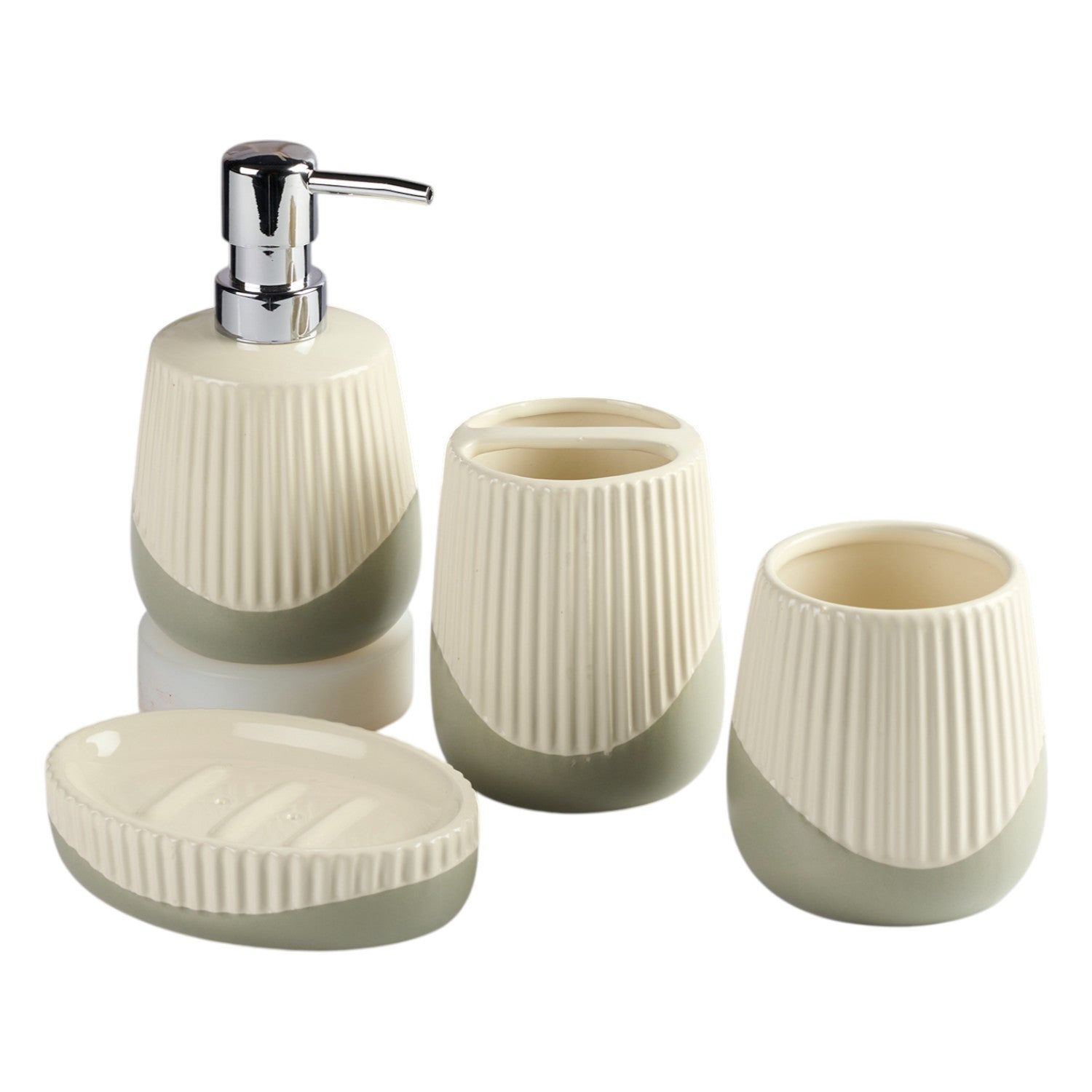 Kookee Ceramic Bathroom Sets, Multi, ART12099