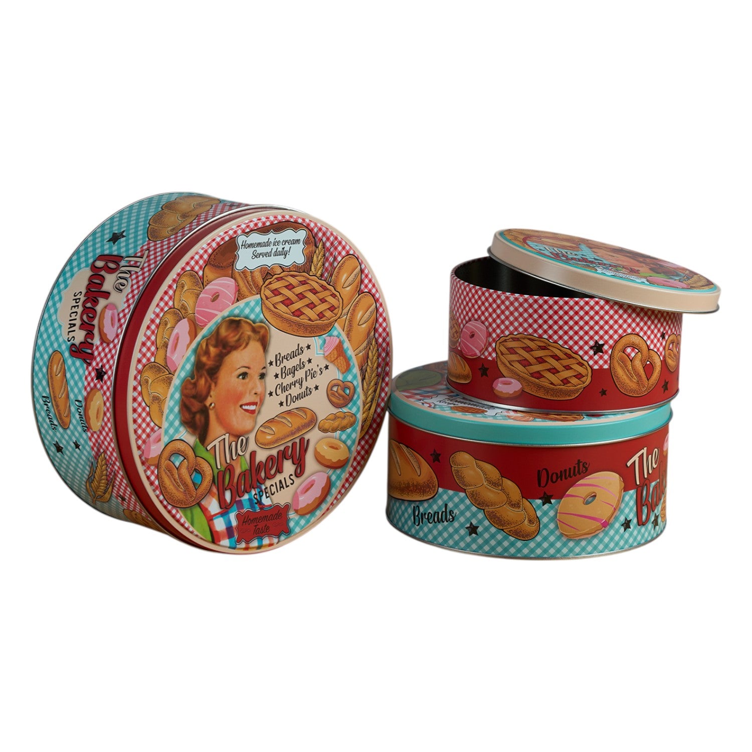 Kookee Tin Containers, Multi, ART12108
