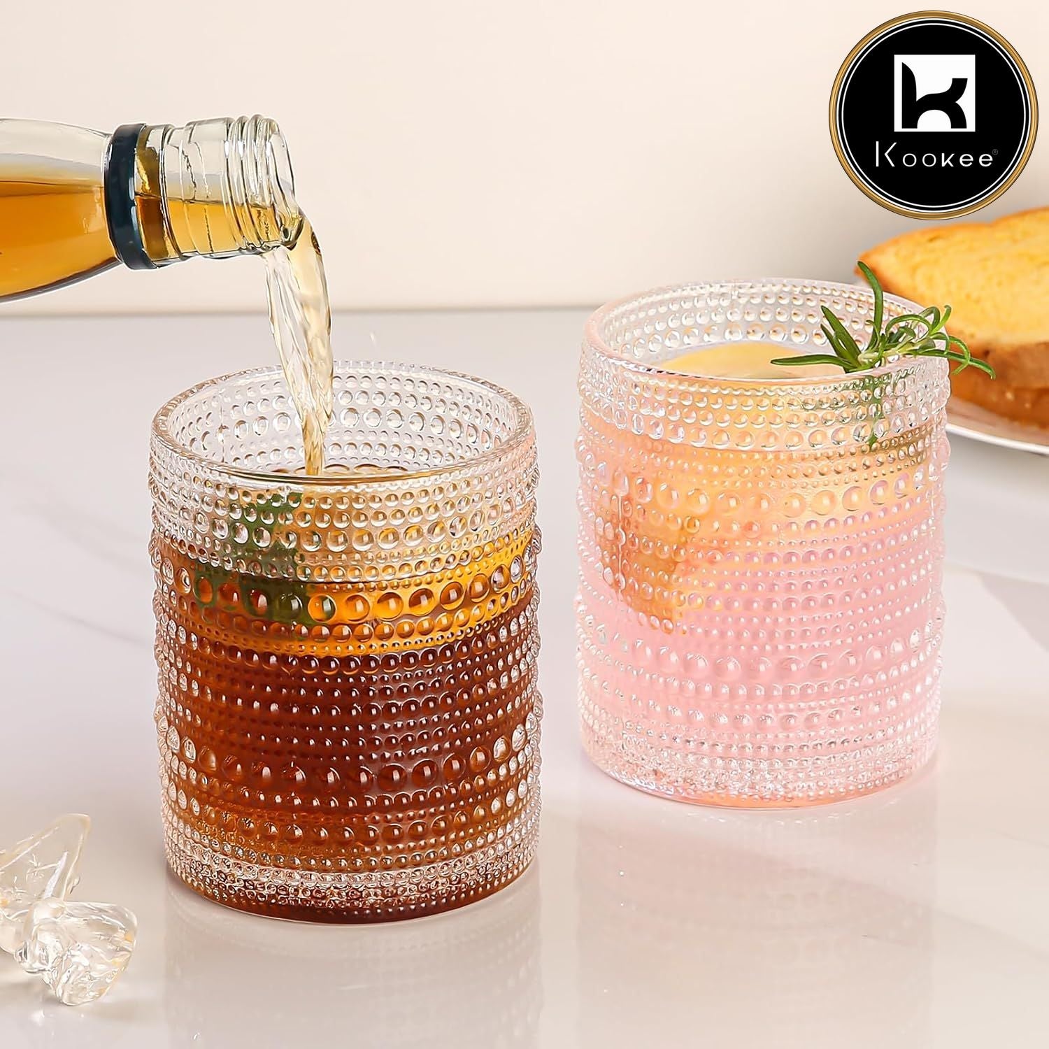 Kookee Whiskey Glasses, Transparent, ART12119