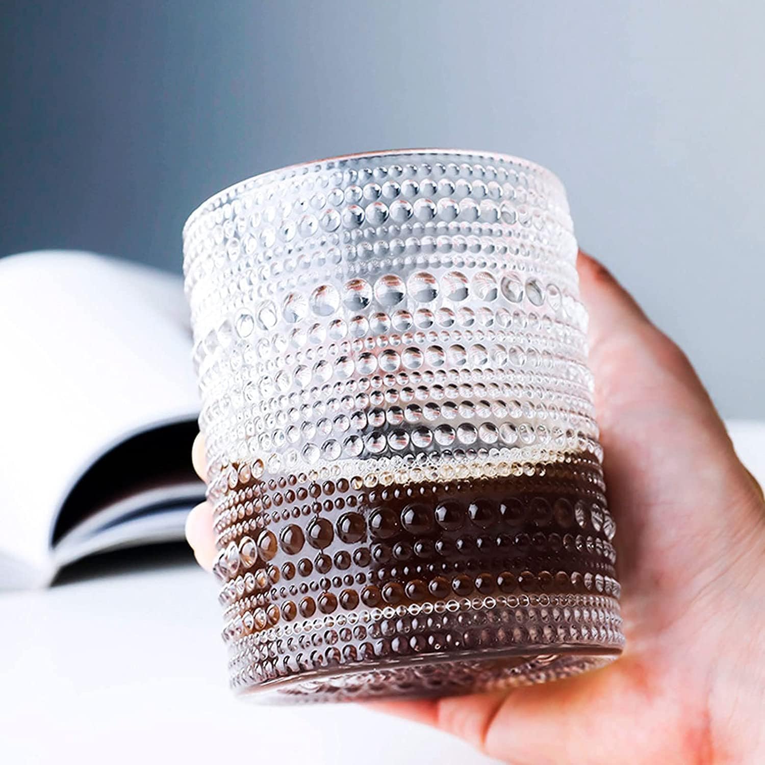 Jupiter Vintage Hobnail Old Fashioned Bubble Glasses (Set of 6) (11164)