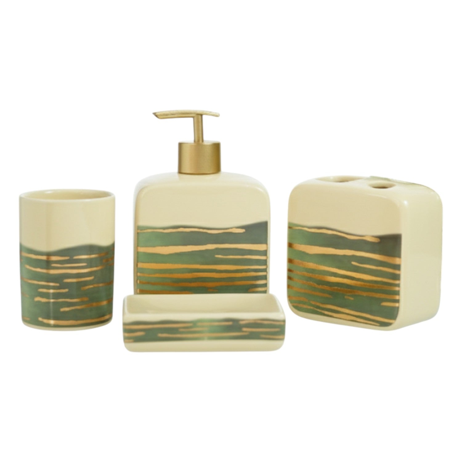 Kookee Ceramic Bathroom Sets, Beige, ART12228