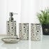 Ceramic Bathroom Set of 4 with Soap Dispenser (12229)
