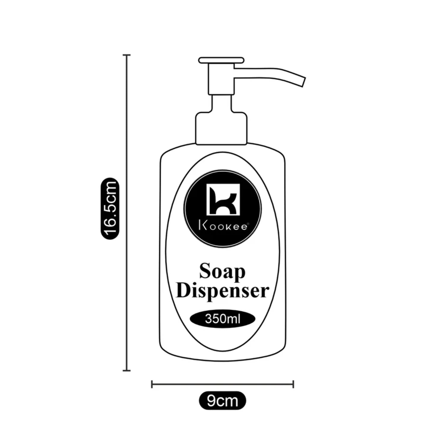 Ceramic Soap Dispenser for handwash for Bathroom, Black, (Set of 1) (12232)