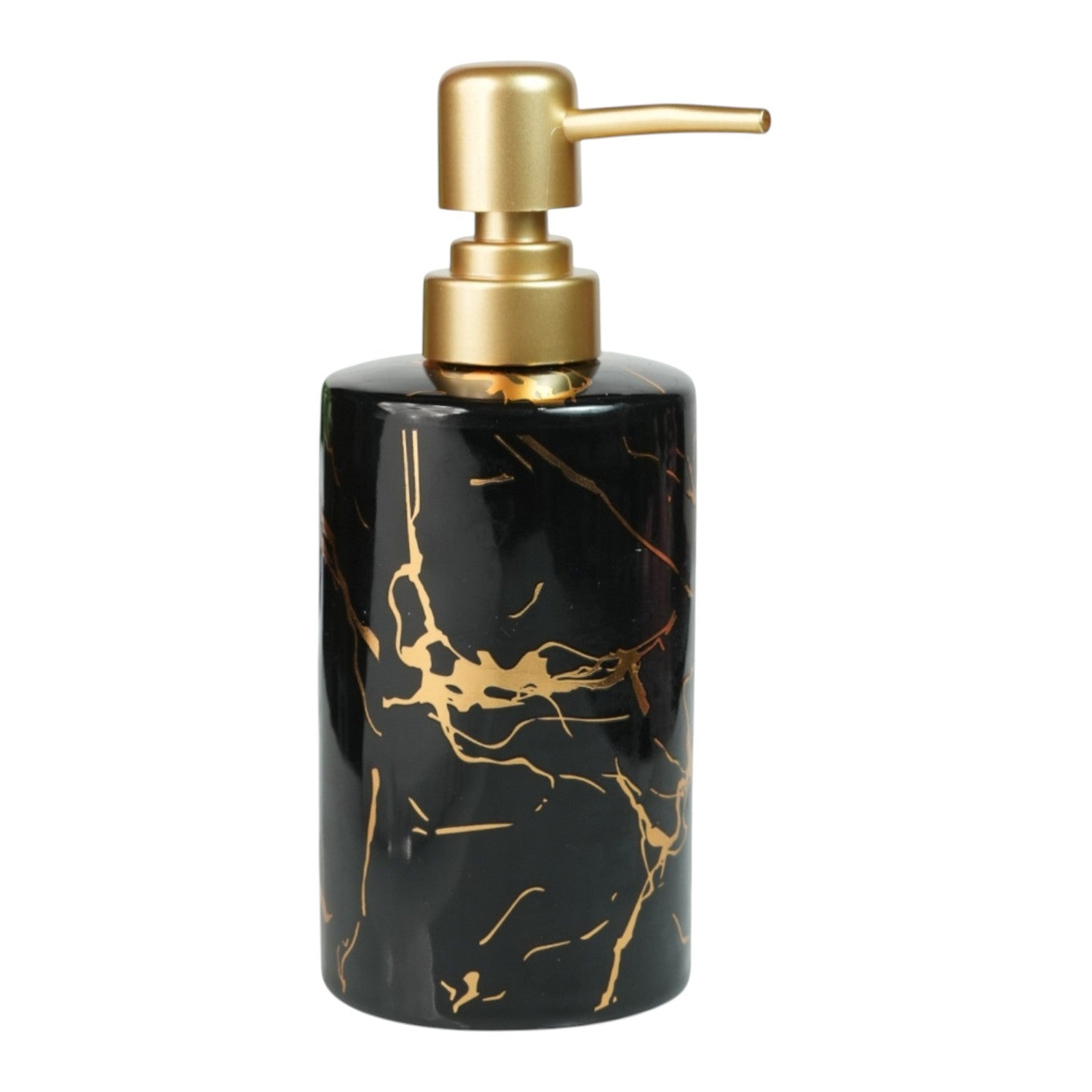 Ceramic Soap Dispenser for handwash for Bathroom, Black, (Set of 1) (12232)