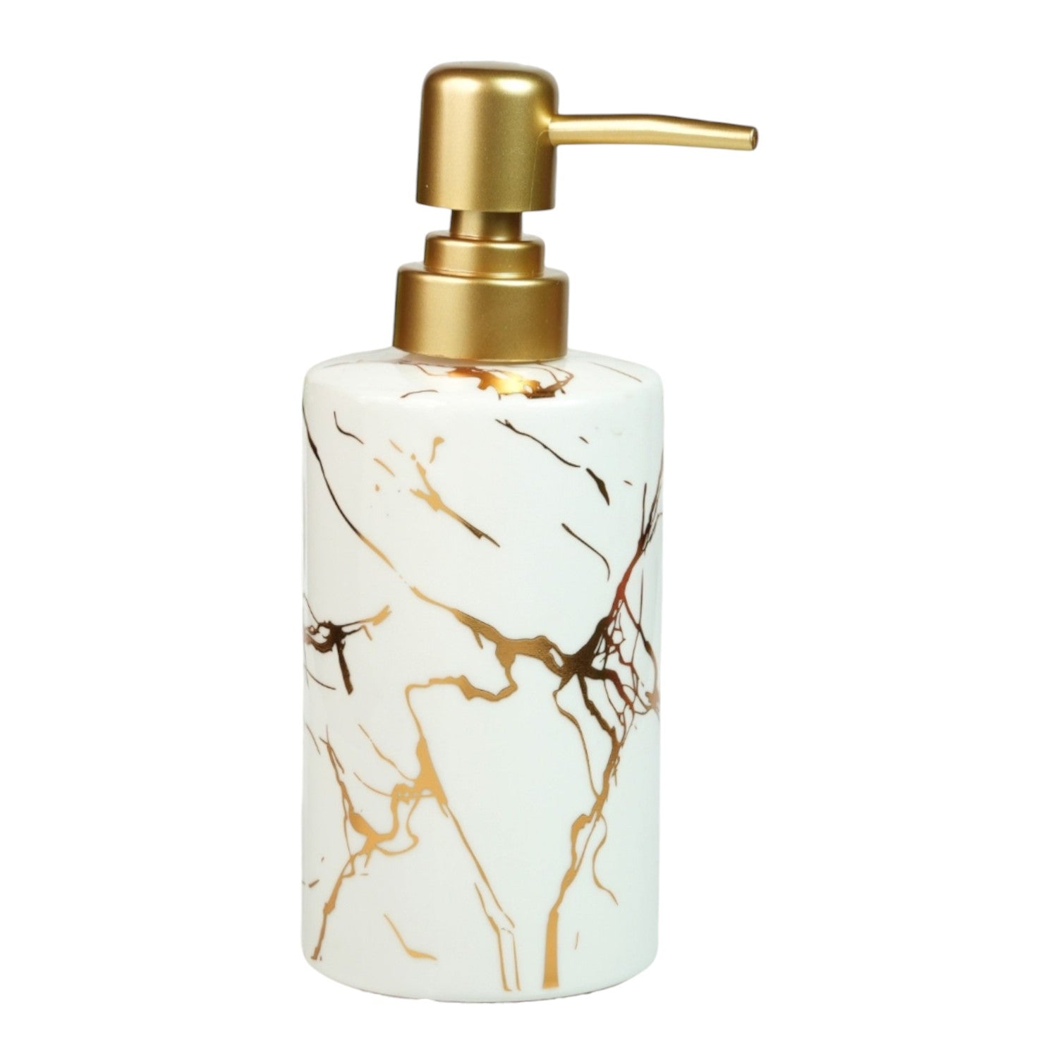 Ceramic Soap Dispenser for handwash for Bathroom, White, (Set of 1) (12233)