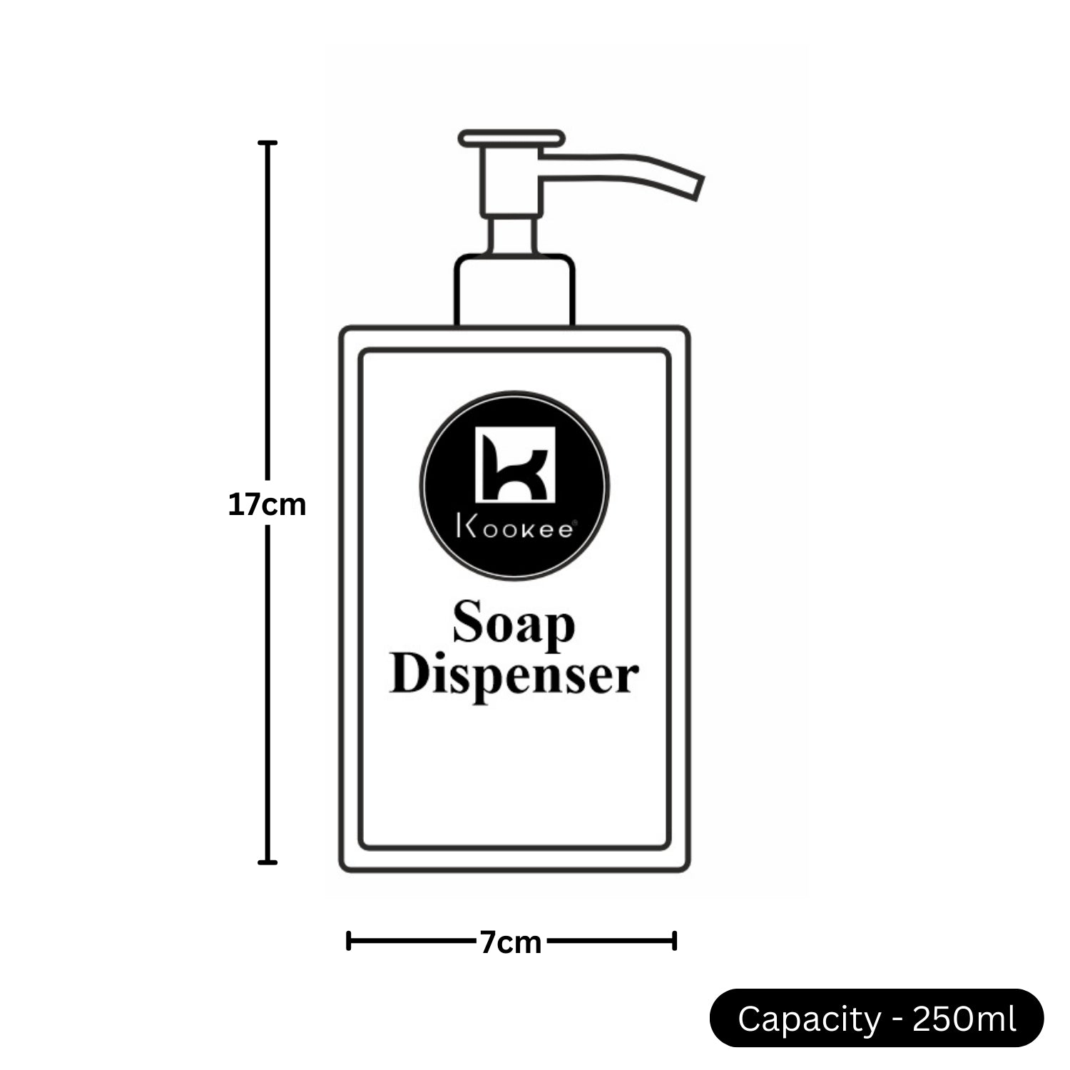 Kookee Ceramic Soap Dispensers, White, ART12235