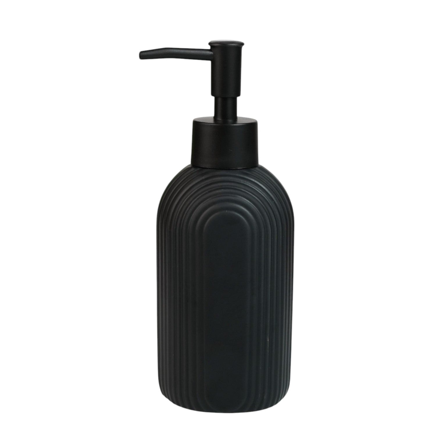 Ceramic Soap Dispenser for handwash for Bathroom, Black, (Set of 1) (12240)