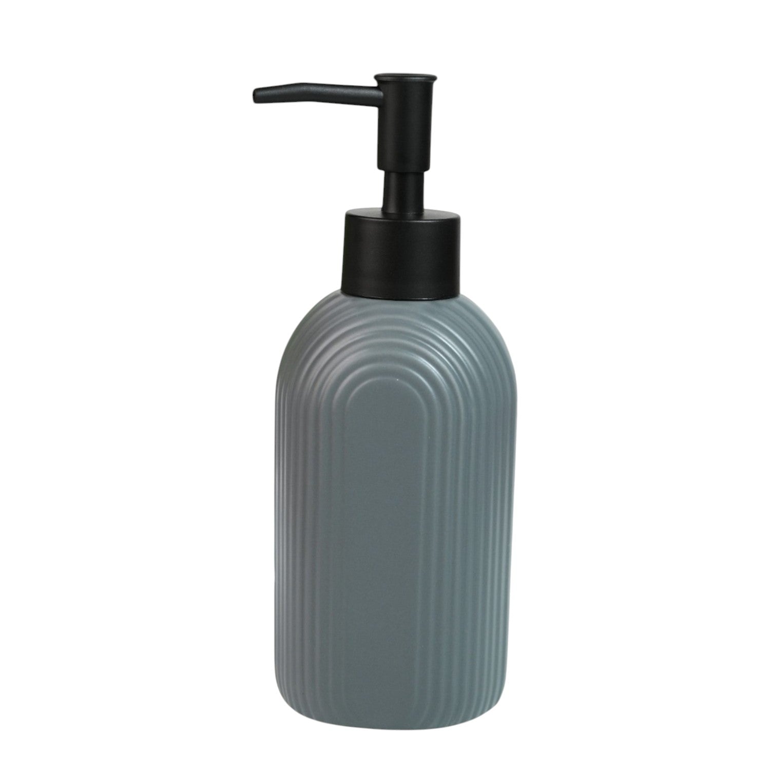 Ceramic Soap Dispenser for handwash for Bathroom, Grey, (Set of 1) (12242)