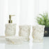 Ceramic Bathroom Accessories Set of 4 with Soap Dispenser (12248)