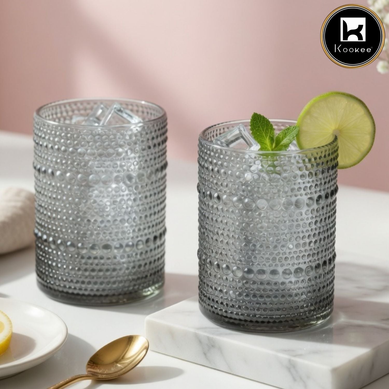 Kookee Whiskey Glasses, Transparent, ART12225