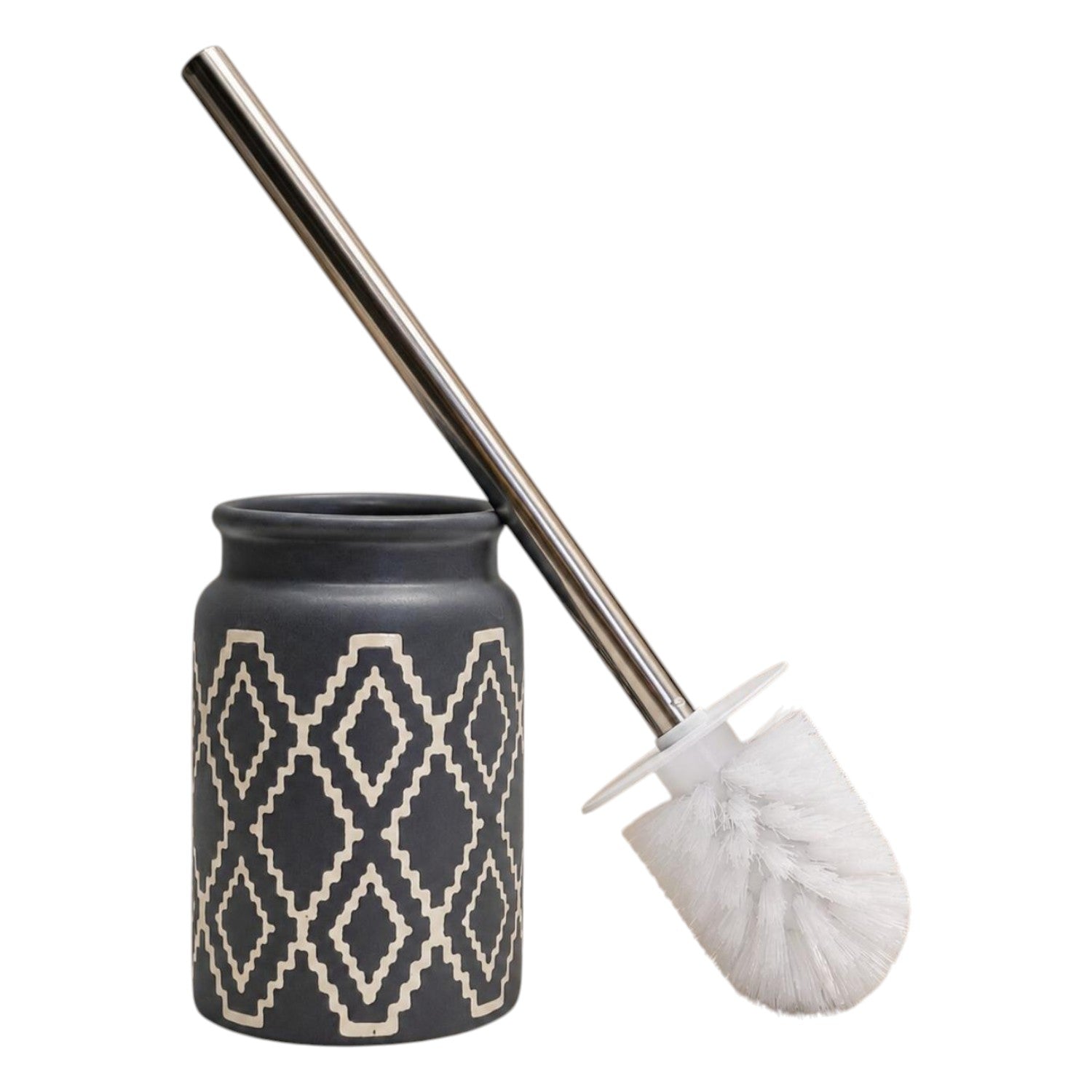 Kookee Ceramic Toilet Brush Holders, Grey, ART12335