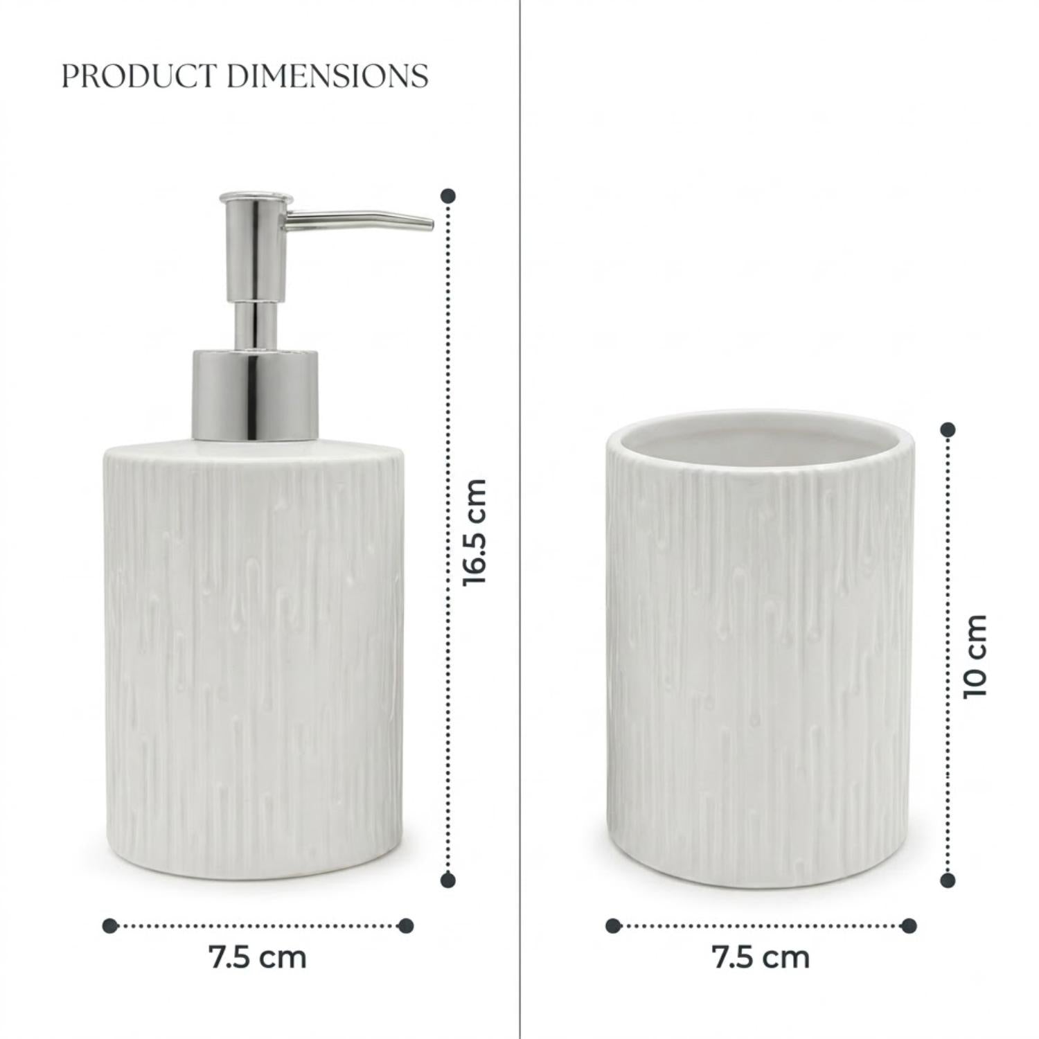 Kookee Ceramic Bathroom Sets, White, ART12341