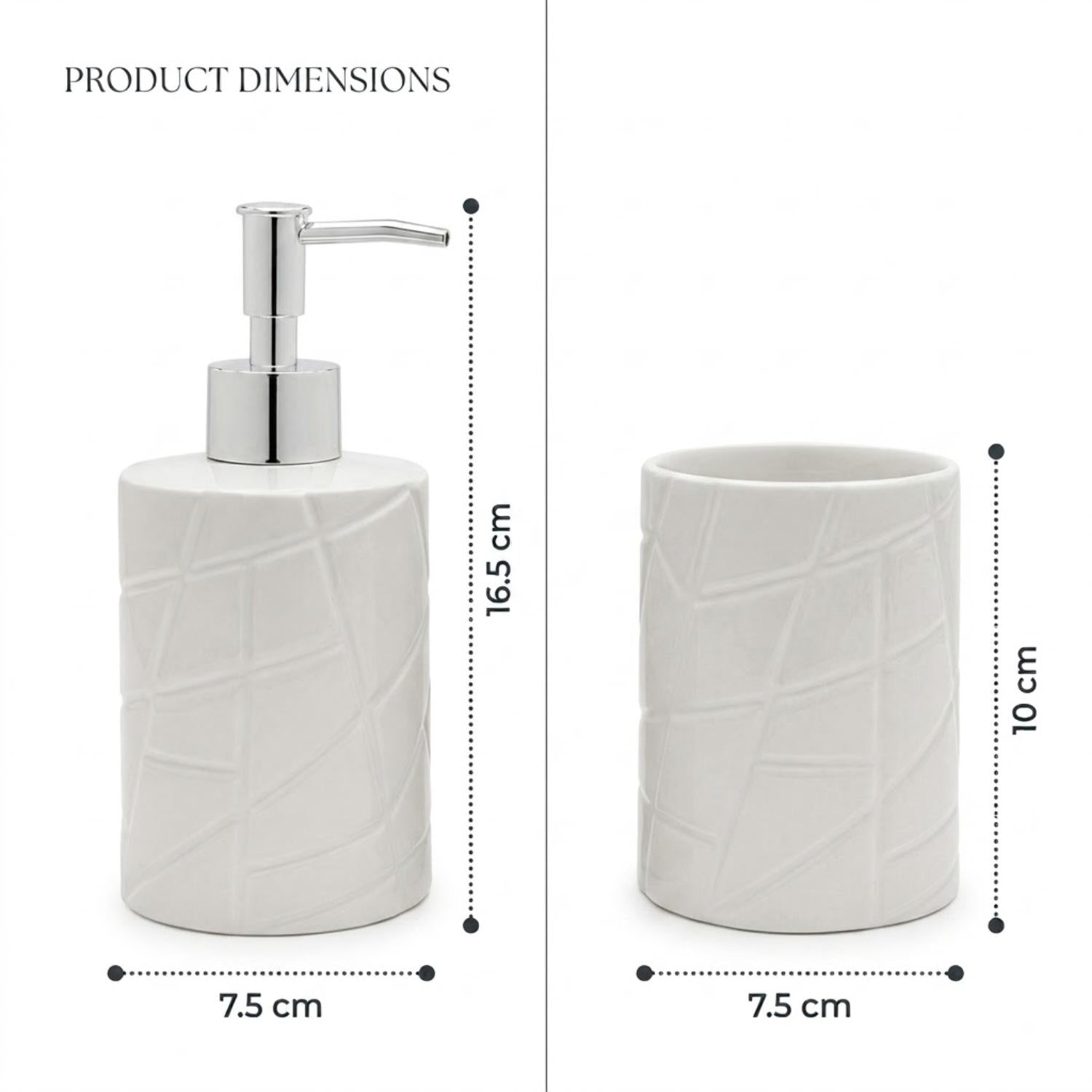 Kookee Ceramic Bathroom Sets, White, ART12343
