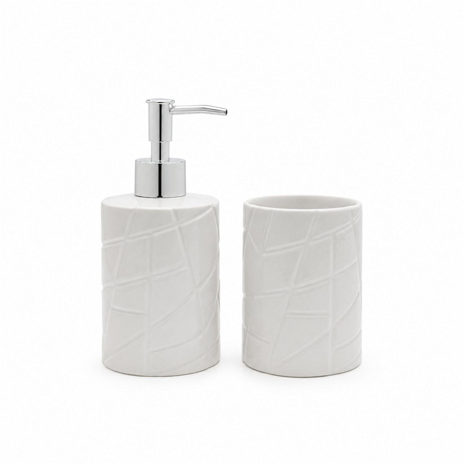 Kookee Ceramic Bathroom Sets, White, ART12343