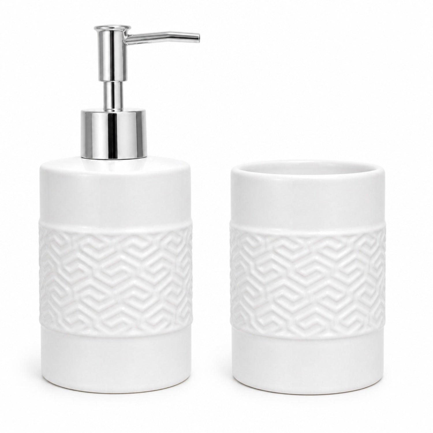 Kookee Ceramic Bathroom Sets, White, ART12347