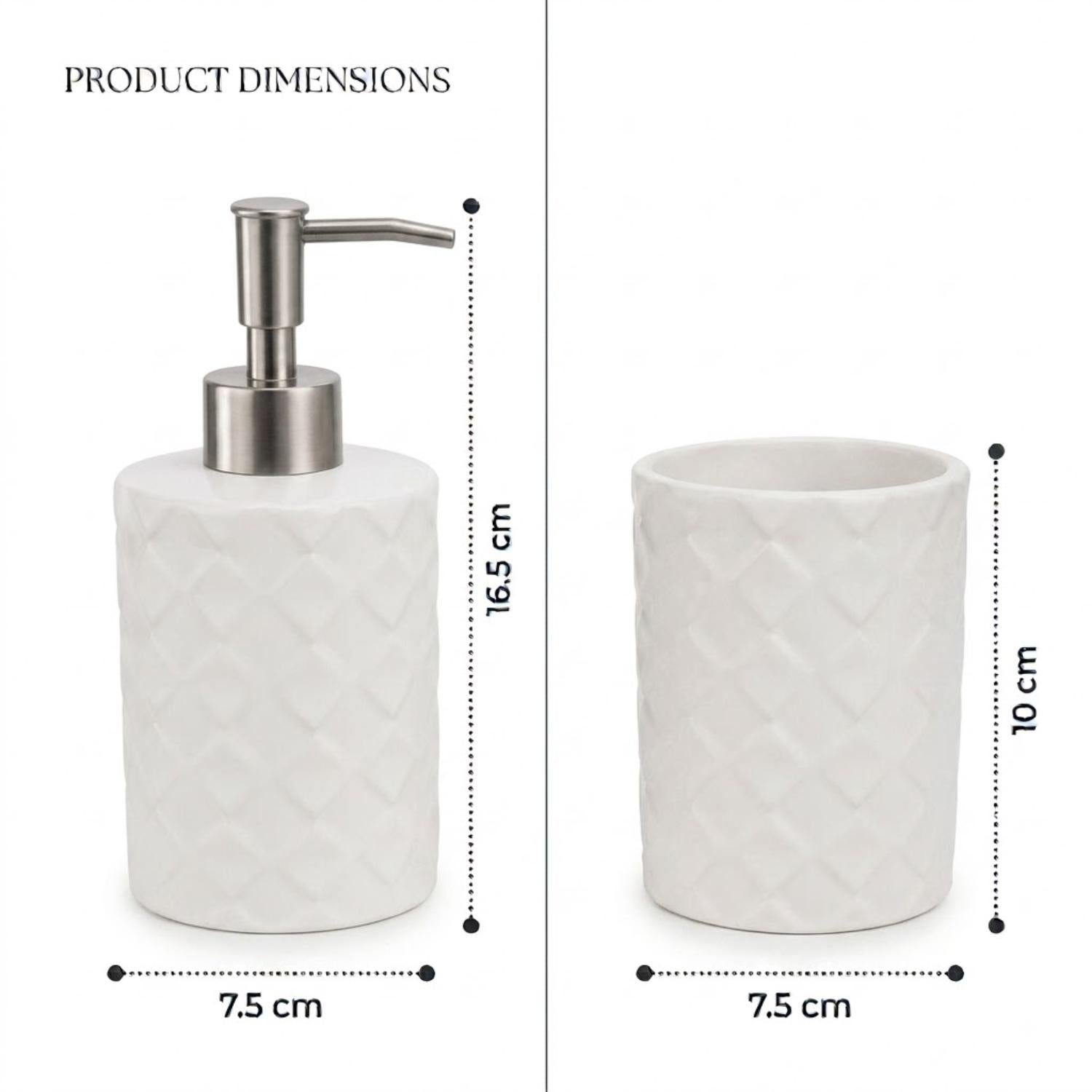 Kookee Ceramic Bathroom Sets, White, ART12351