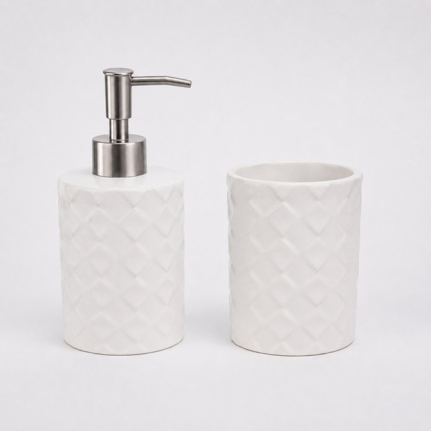 Kookee Ceramic Bathroom Sets, White, ART12351