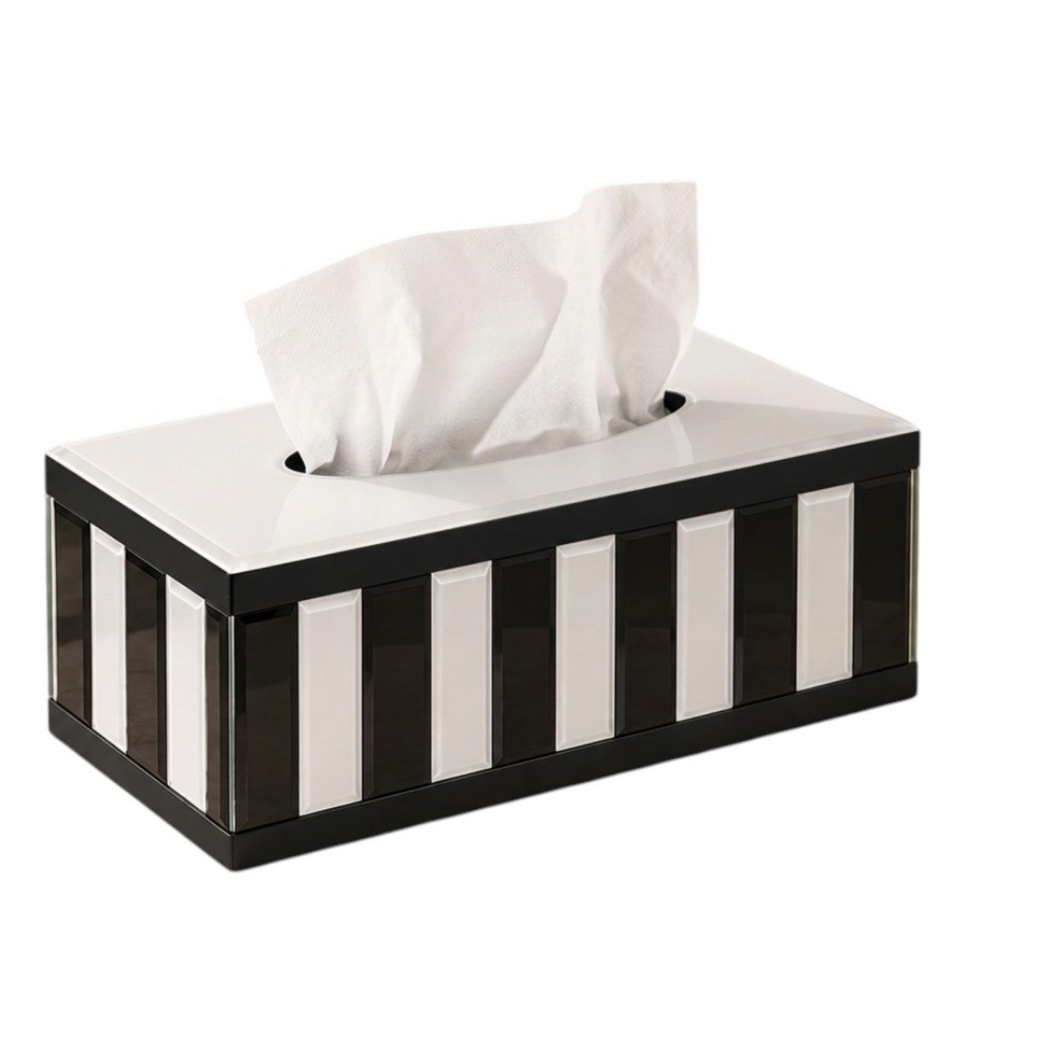 Kookee Glass Mirror Tissue Box for Home and Office Decor, Set of 1
