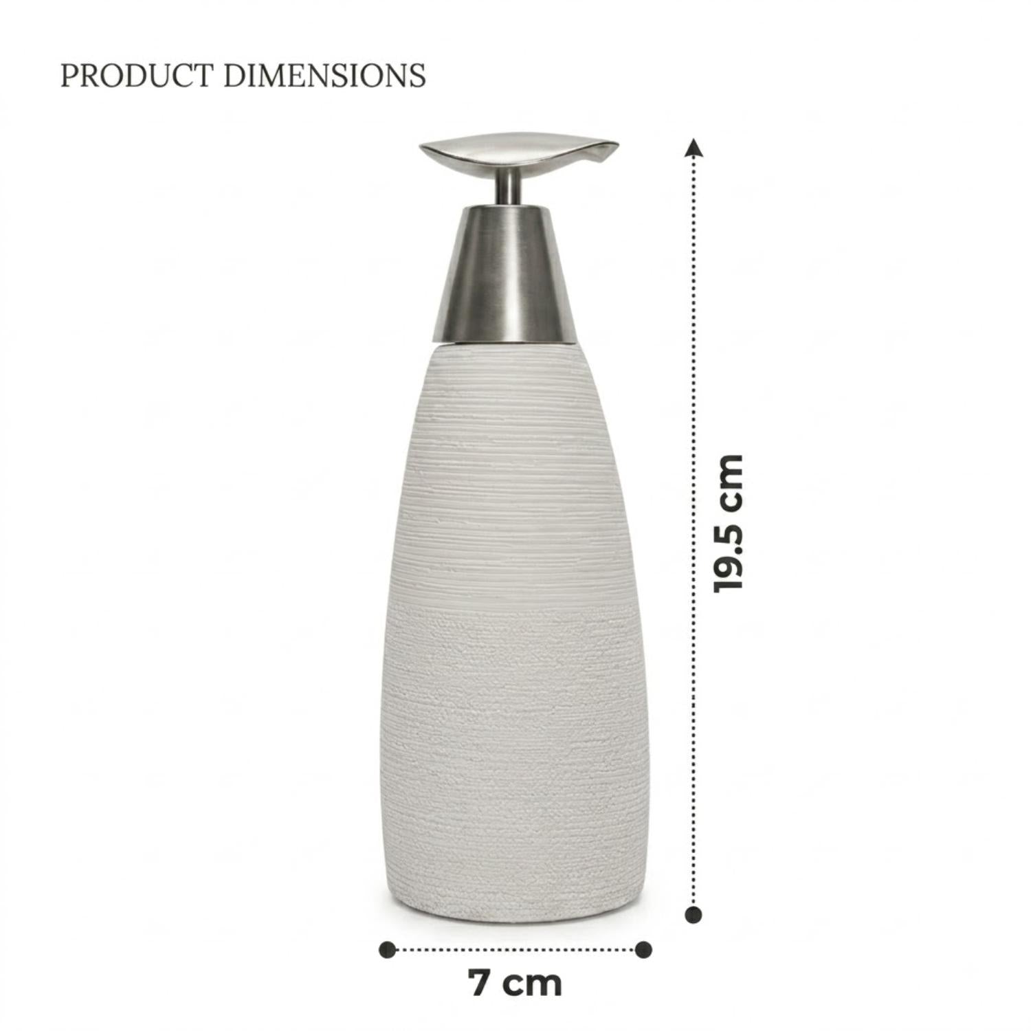 Kookee Ceramic Soap Dispensers, White, ART12364-SD
