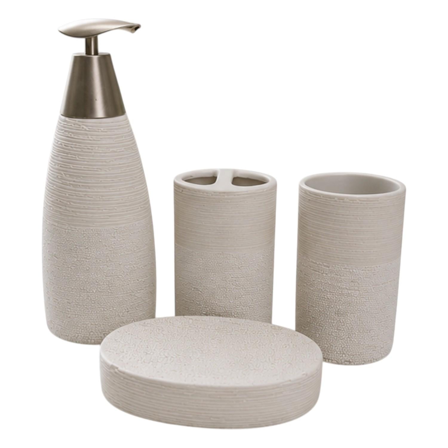 Kookee Ceramic Bathroom Sets, White, ART12364