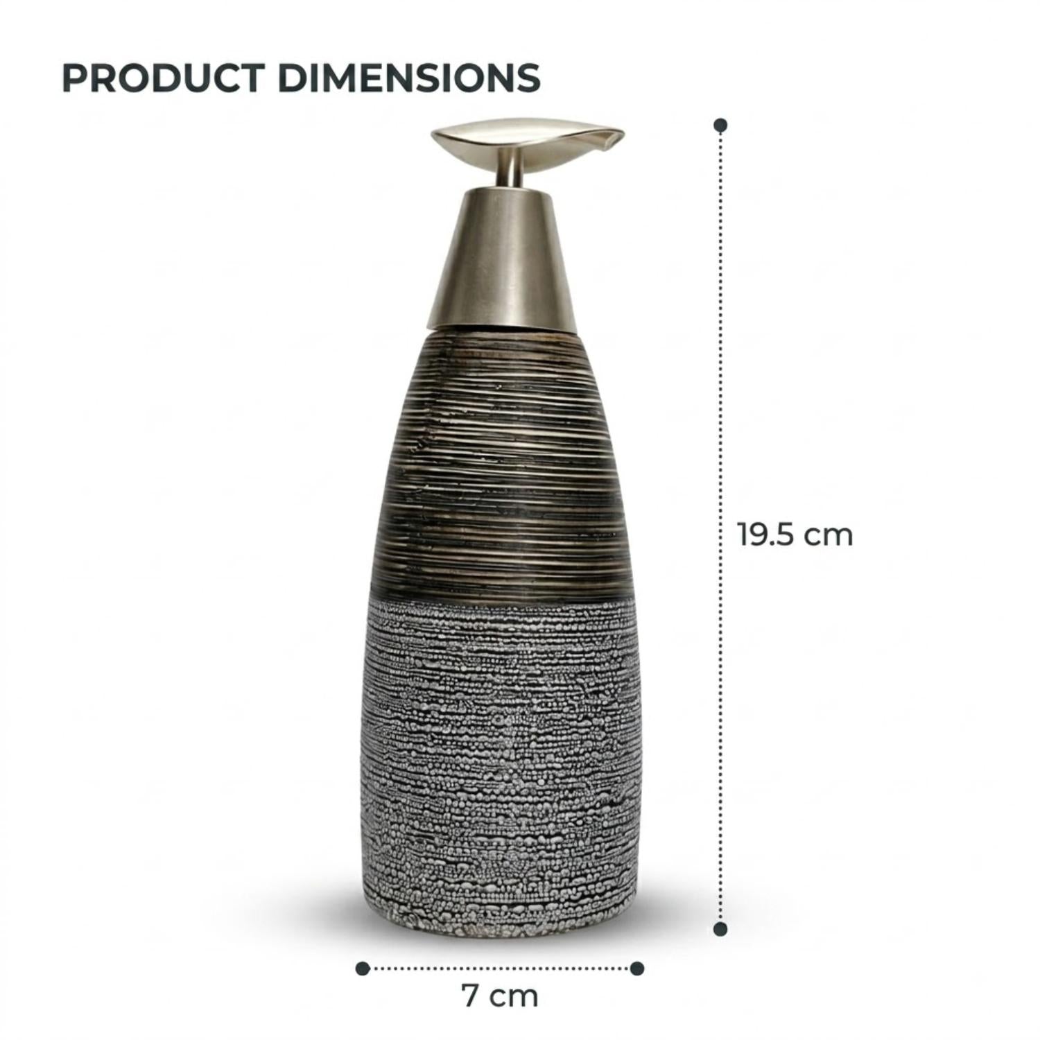 Kookee Ceramic Soap Dispensers, Grey, ART12365-SD