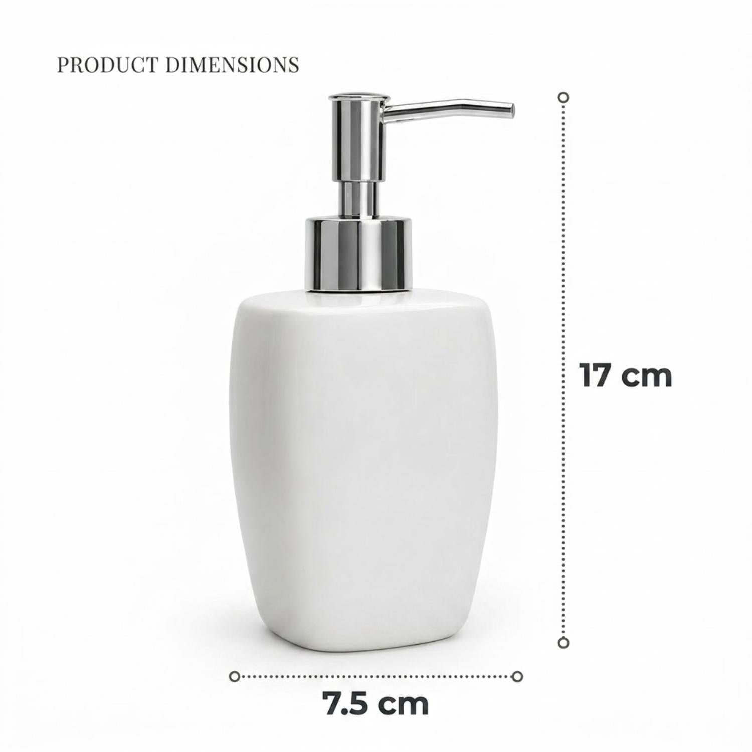 Kookee Ceramic Soap Dispensers, White, ART12391