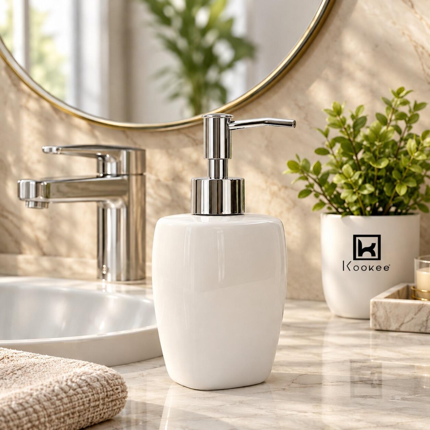 Ceramic Soap Dispensers, White, ART12391