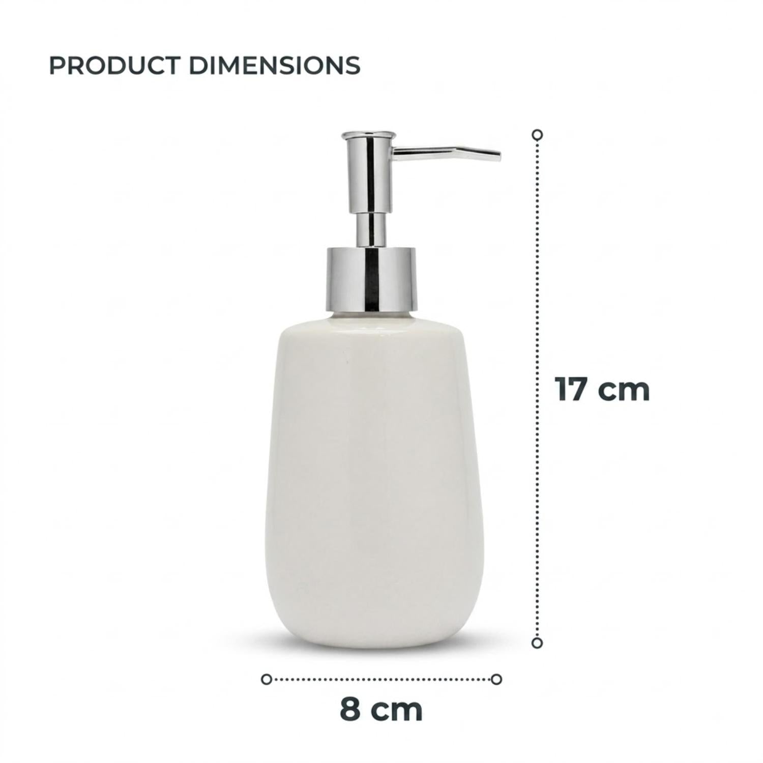 Kookee Ceramic Soap Dispensers, White, ART12394