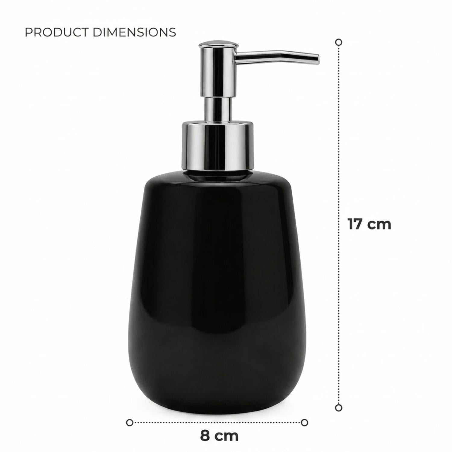 Kookee Ceramic Soap Dispensers, Black, ART12395