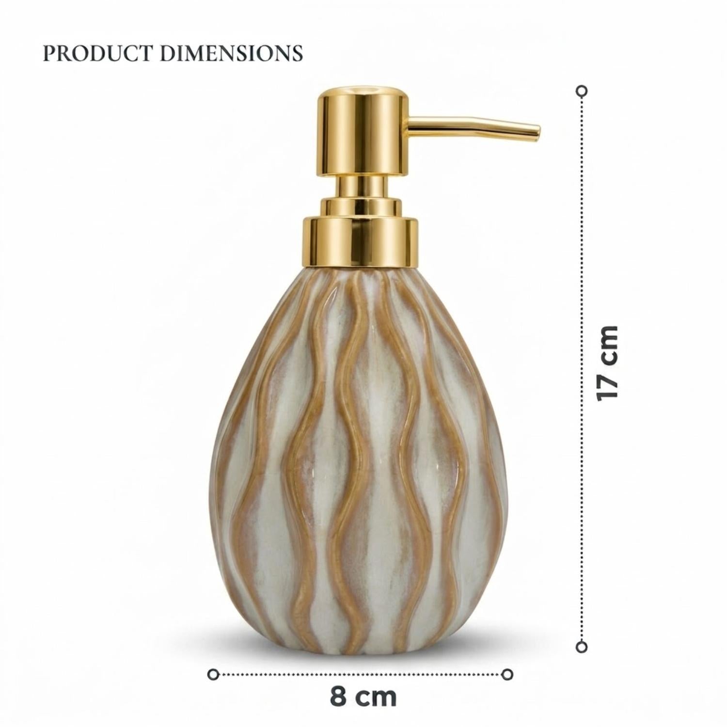 Kookee Ceramic Soap Dispensers, Brown, ART12396