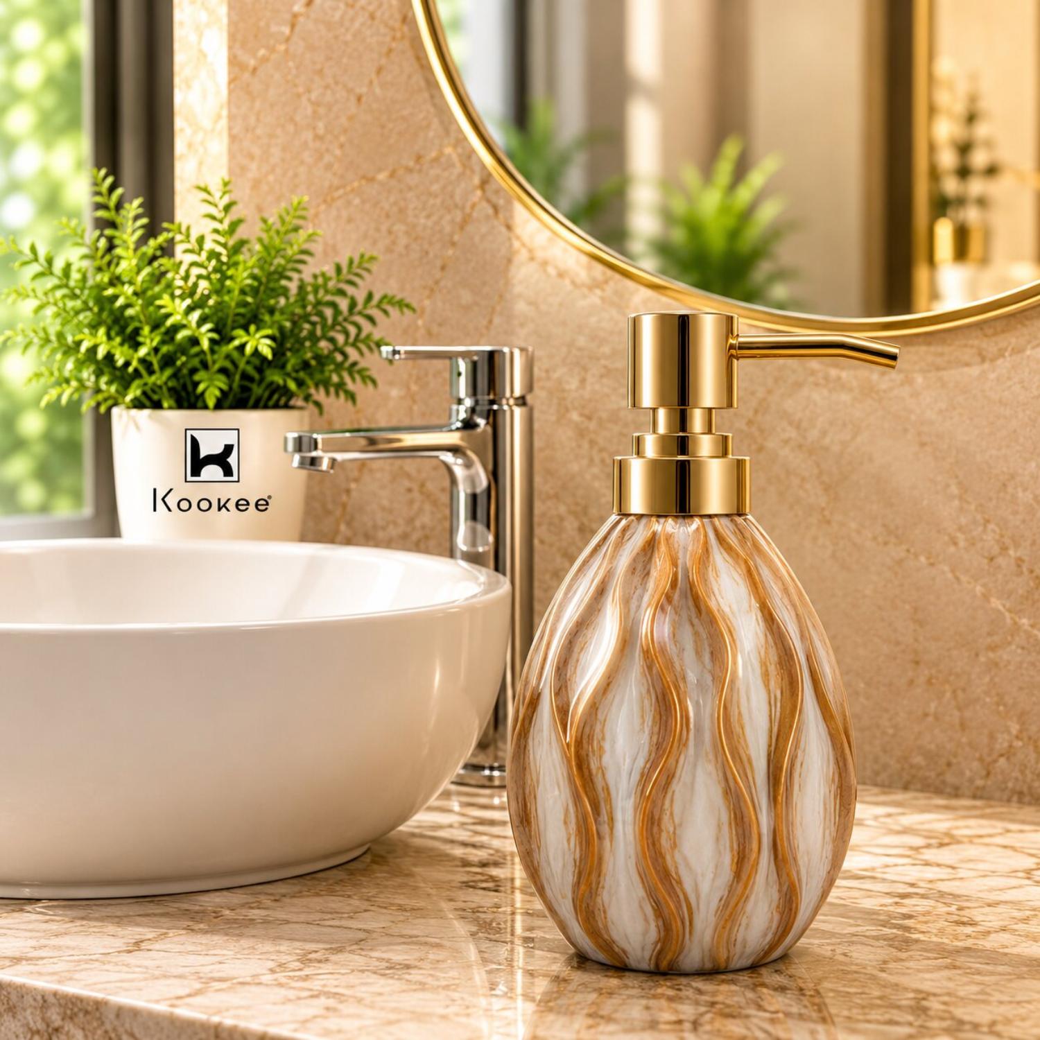 Ceramic Soap Dispensers, Brown, ART12396