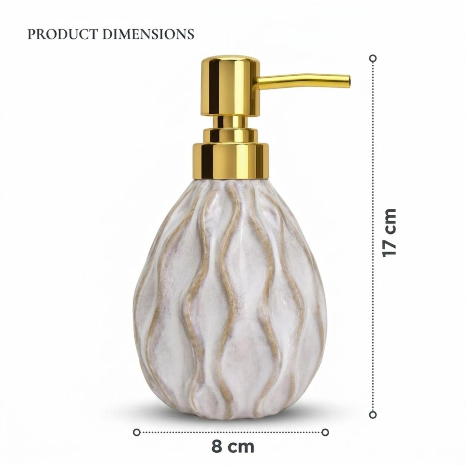 Kookee Ceramic Soap Dispensers, Beige, ART12397