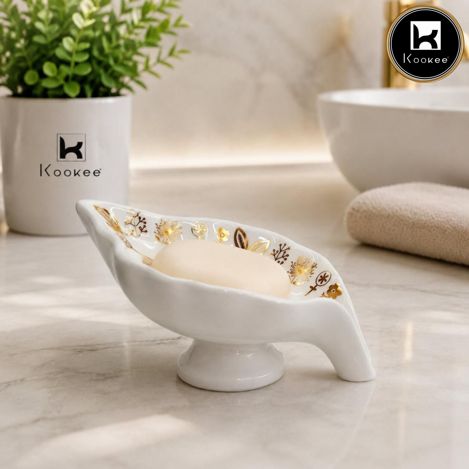 Kookee Soap Holders, White, ART12401