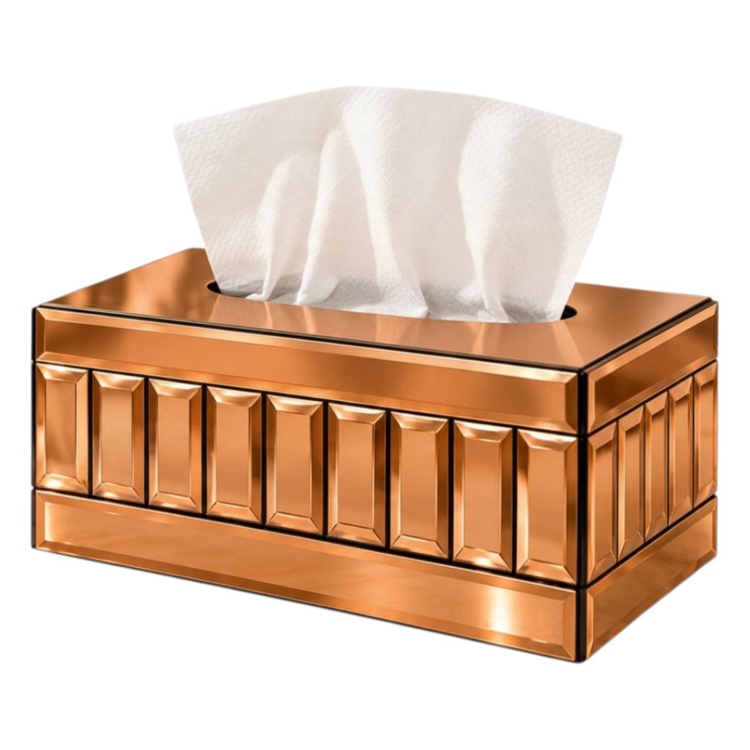 Kookee Glass Mirror Tissue Box for Home and Office Decor, Set of 1