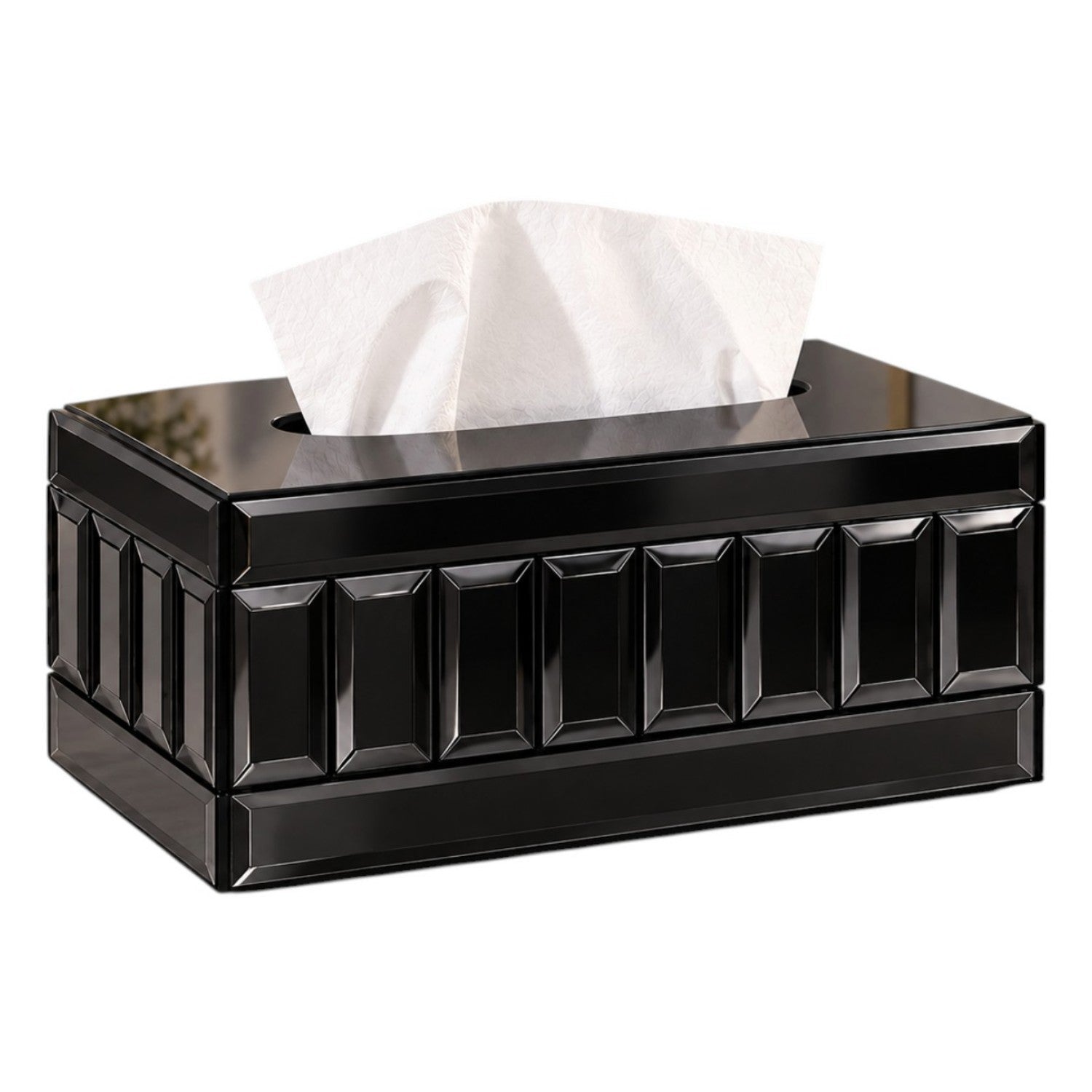 Kookee Glass Mirror Tissue Box for Home and Office Decor, Set of 1