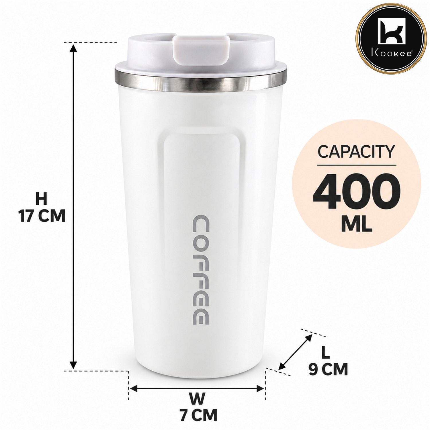 Stainless Steel Travel Tumbler with Flip Lid for Coffee, Tea and Drinks