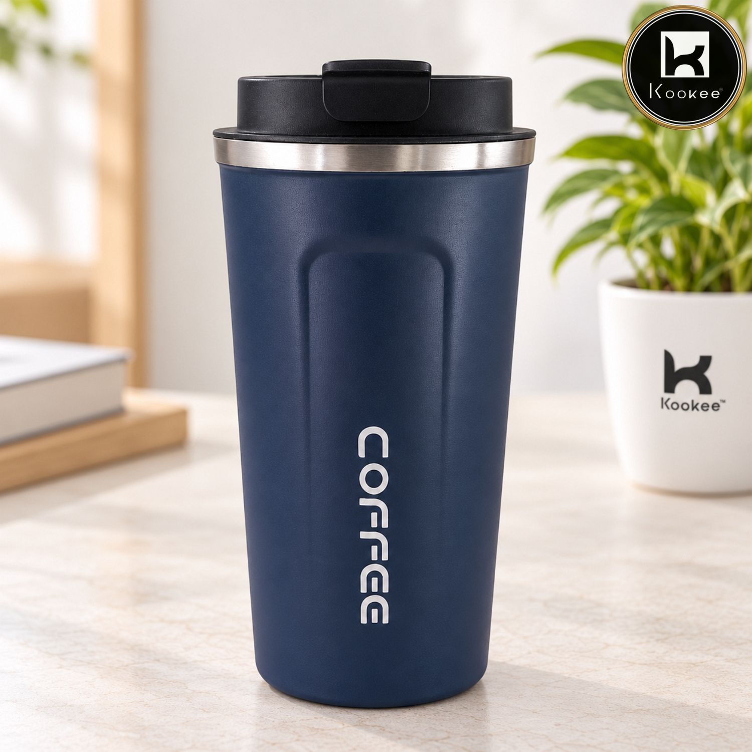 Stainless Steel Travel Tumbler with Flip Lid for Coffee, Tea and Drinks