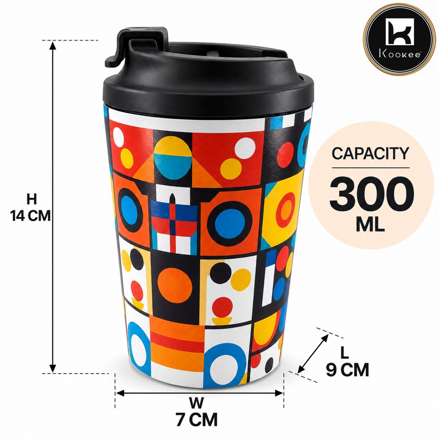 Kookee Stainless Steel BPA-free Sipper Bottle for Kids & Adults, 300ml