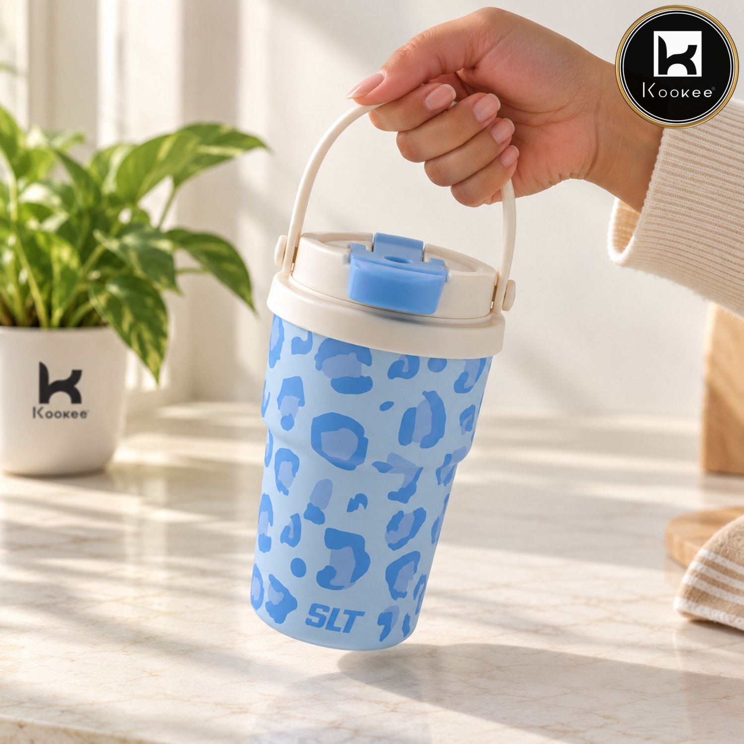 Kookee Stainless Steel BPA-free Sipper Bottle for Kids & Adults, 350ml