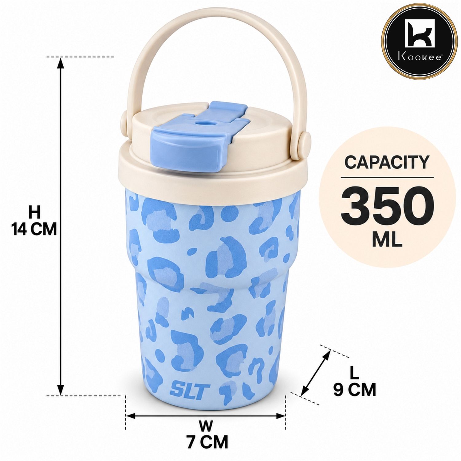 Kookee Stainless Steel BPA-free Sipper Bottle for Kids & Adults, 350ml