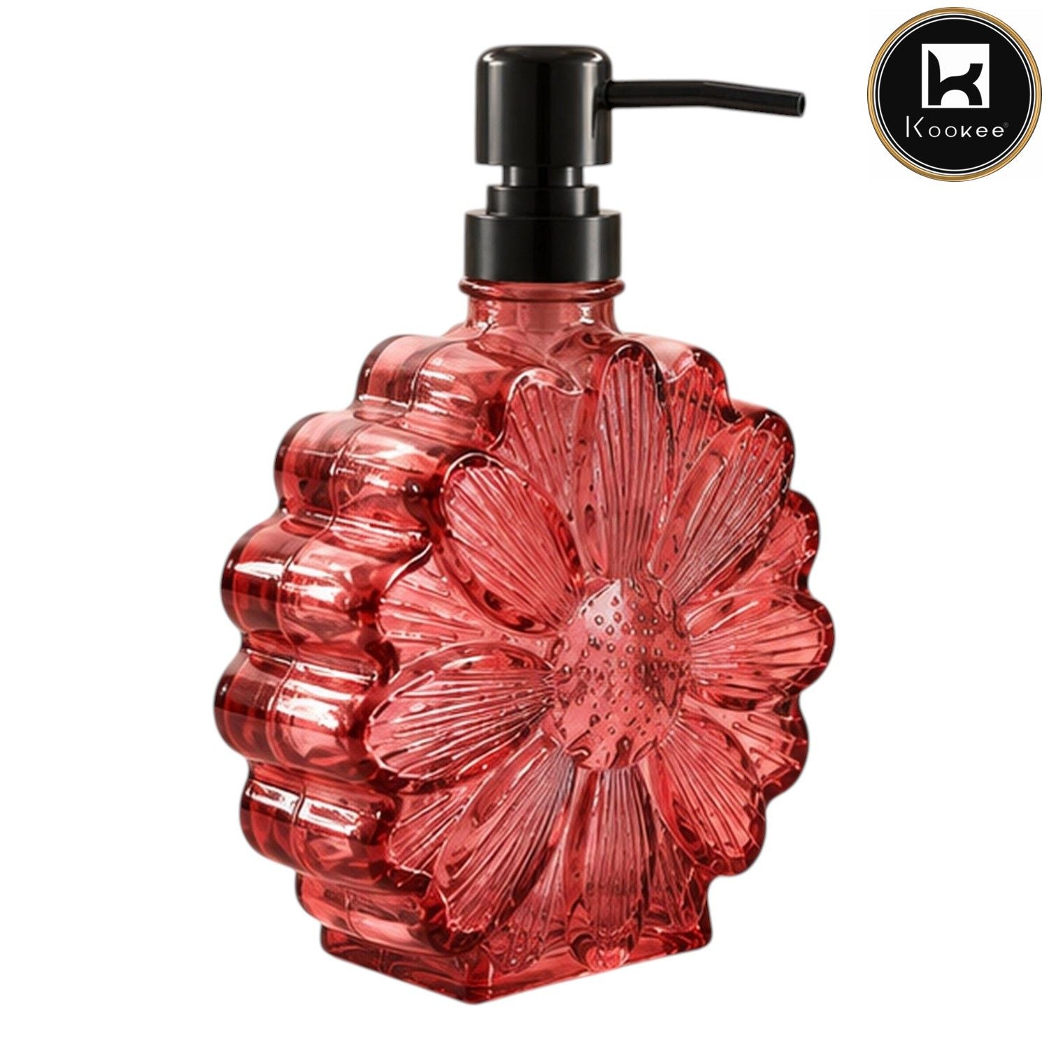 Glass Liquid Soap Dispenser for Bathroom, Set of 1