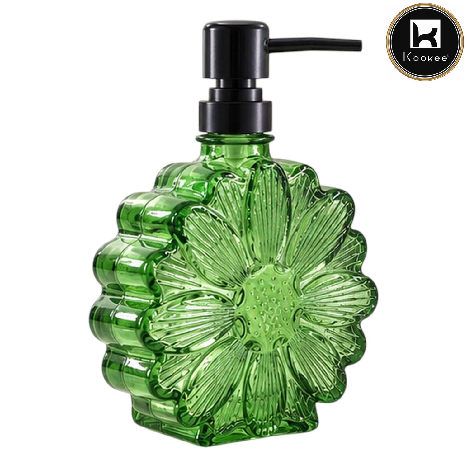 Glass Liquid Soap Dispenser for Bathroom, Set of 1