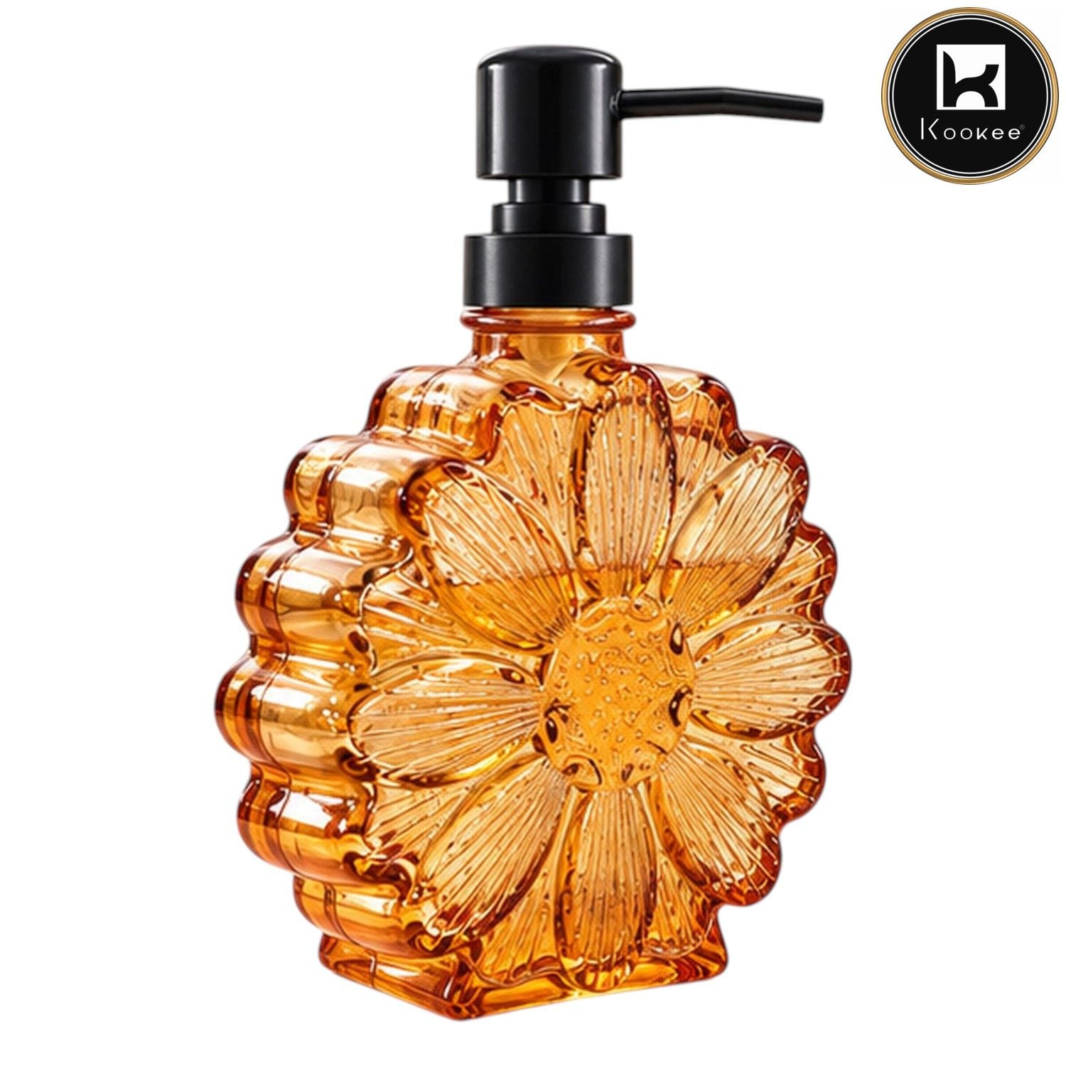Glass Liquid Soap Dispenser for Bathroom, Set of 1