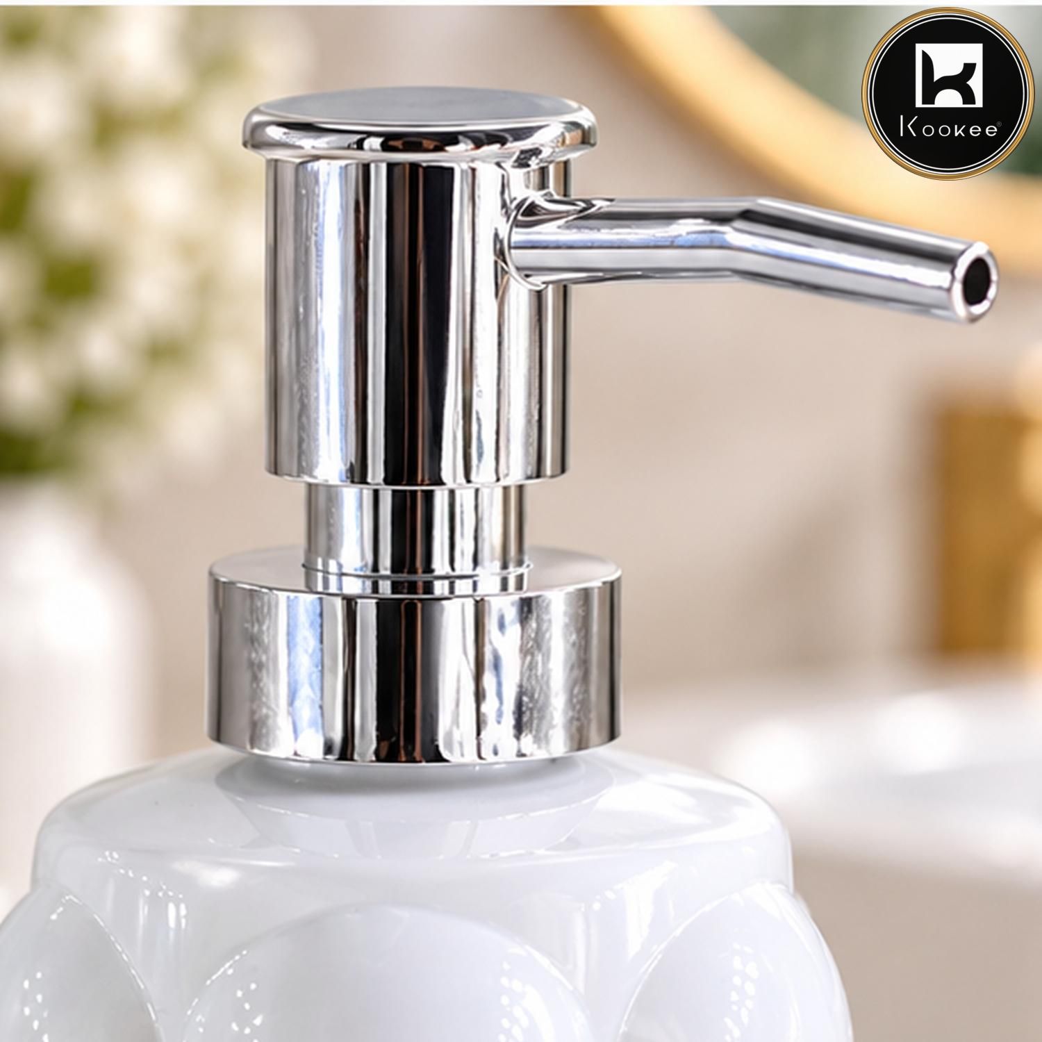 Glass Liquid Soap Dispenser for Bathroom, Set of 1