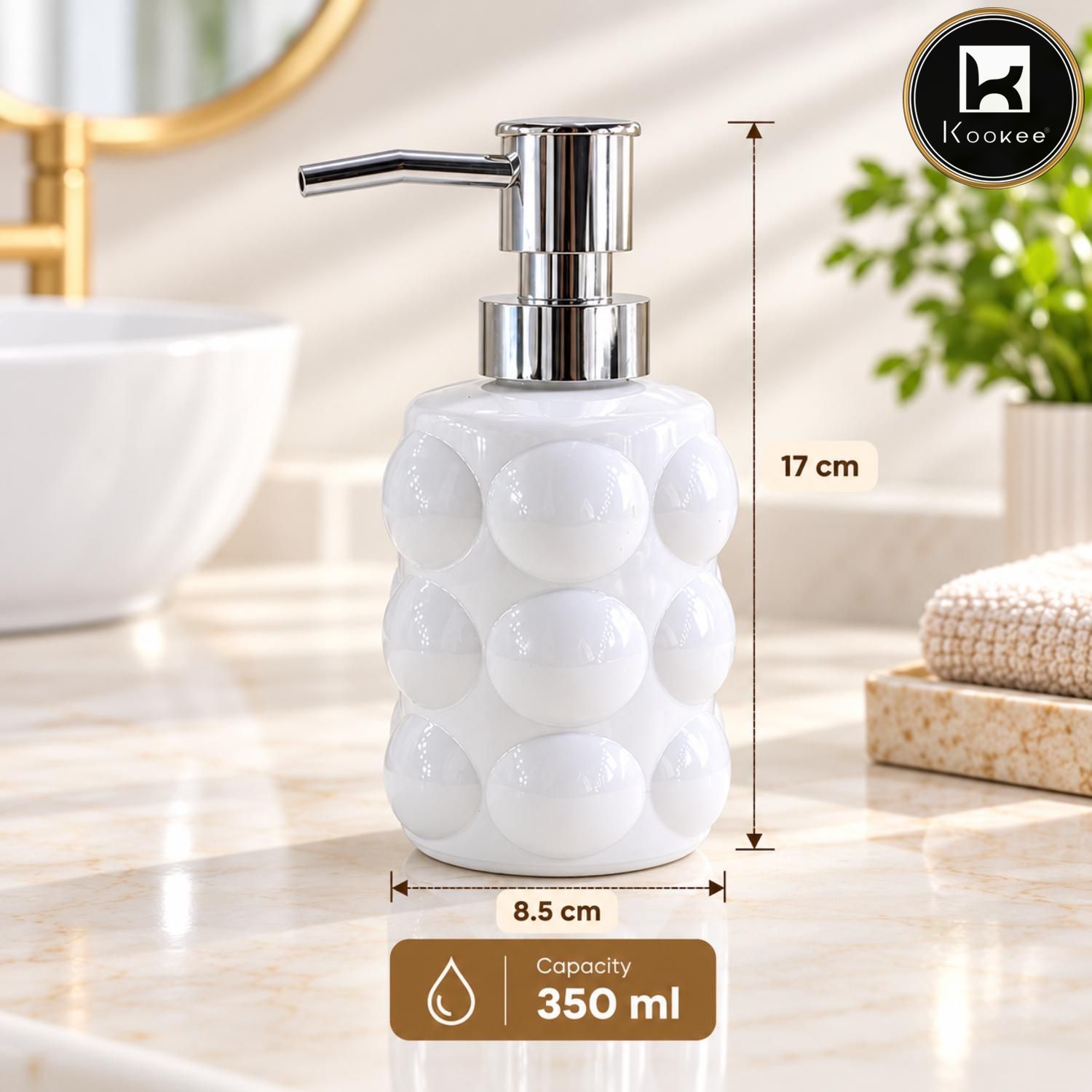 Glass Liquid Soap Dispenser for Bathroom, Set of 1