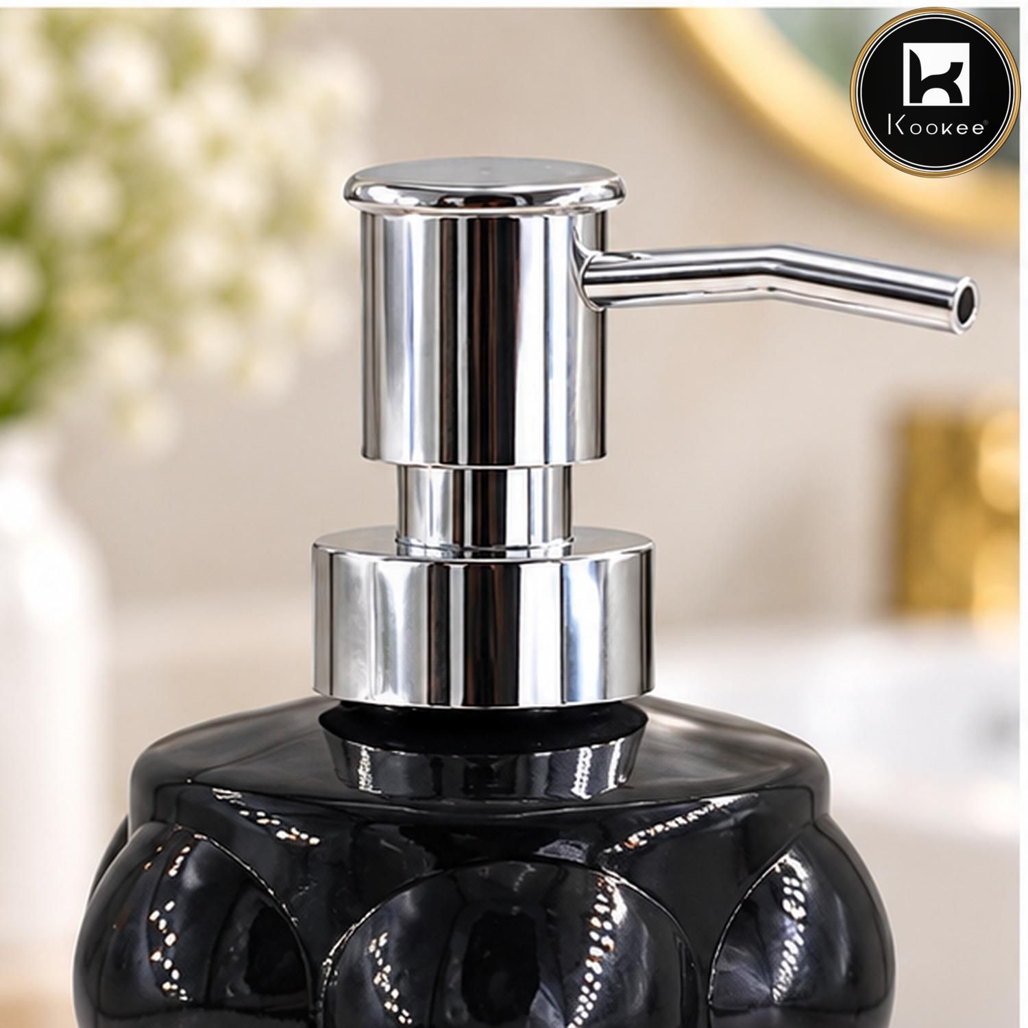Glass Liquid Soap Dispenser for Bathroom, Set of 1