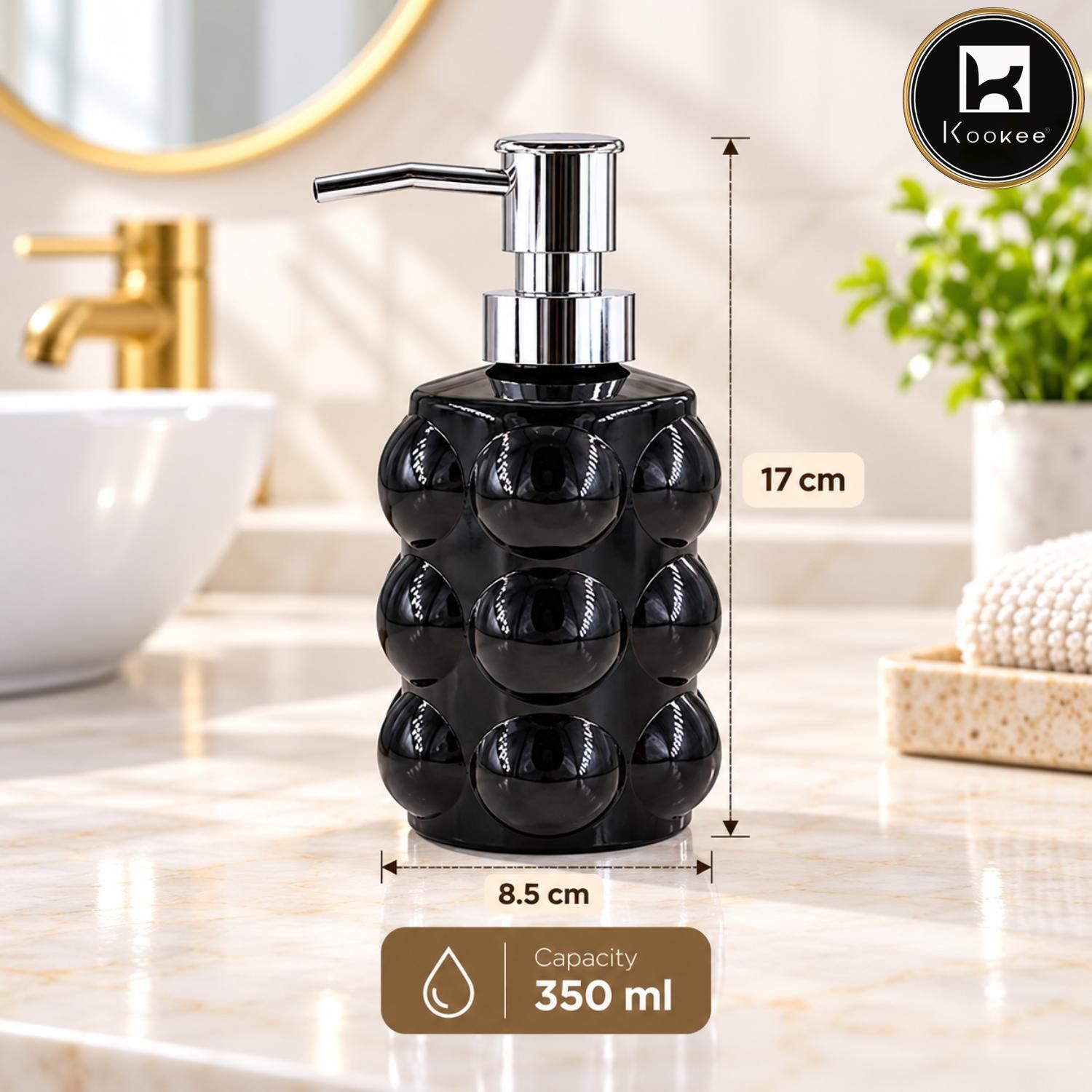 Glass Liquid Soap Dispenser for Bathroom, Set of 1