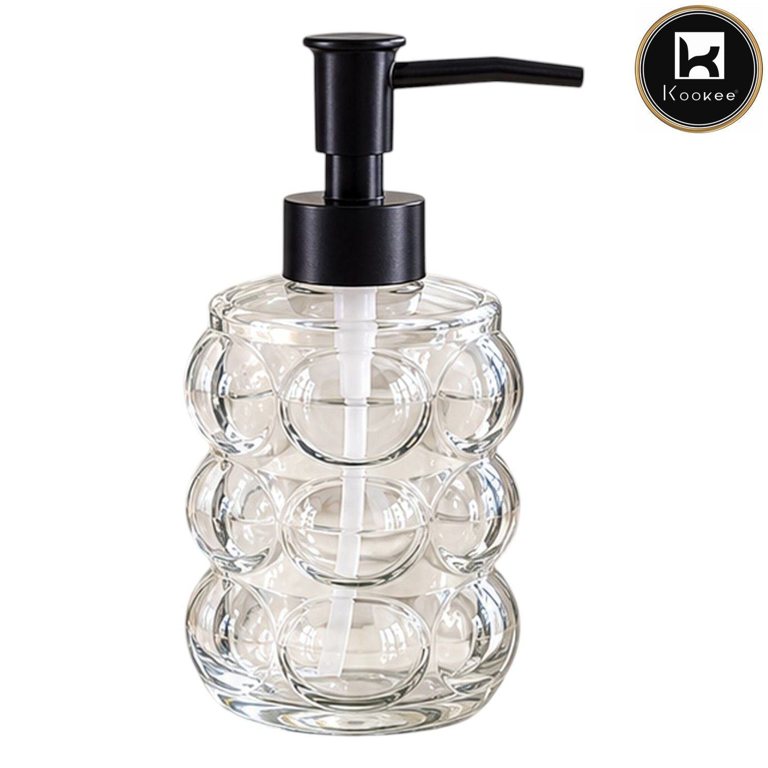 Glass Liquid Soap Dispenser for Bathroom, Set of 1